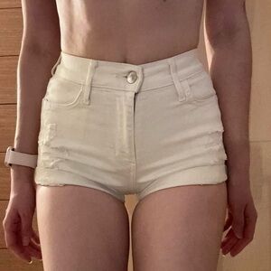 Hollister Women's Off-White Jean Shorts